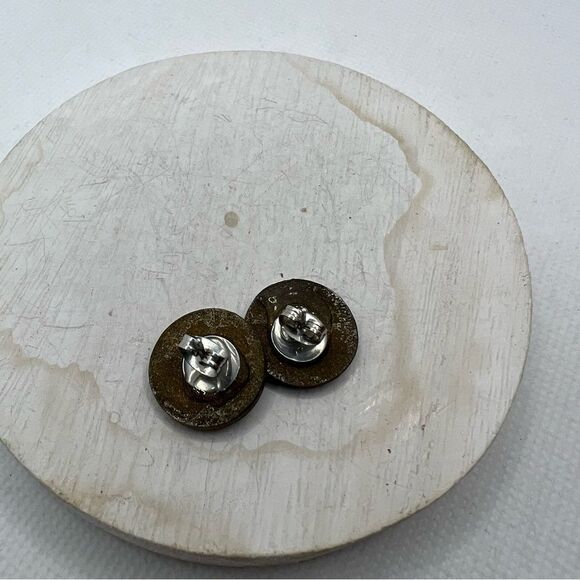 🍭6/$30 The Calico Collective Circle Wood Grain Post Earrings - Picture 5 of 5